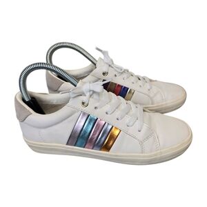 Vintage Havana Women's 6.5 White Rainbow Chrome Casual Sneakers